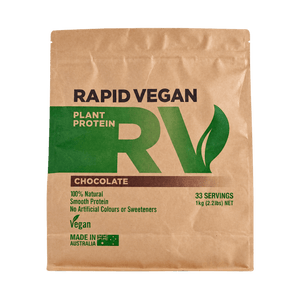 Rapid Supplements Vegan Protein 1kg - Plant Protein Blend - M&M Fitness Australia