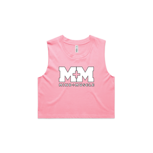 M&M FITNESS LADIES TANK CROP - M&M Fitness Australia