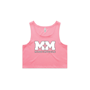 M&M FITNESS LADIES SINGLET CROP - M&M Fitness Australia